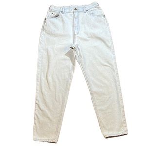 Lee Vintage Mom Jeans high waist tapered leg ultra light wash size 14 Petite